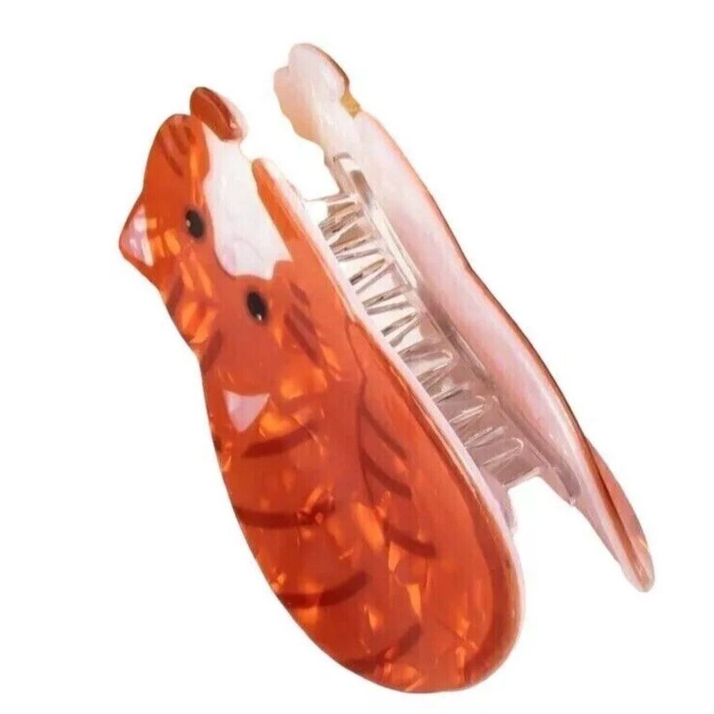 Cat Orange Tabby Cat Hair Claw Clip Hair Accessories Cat‎ Lovers New - Picture 3 of 4